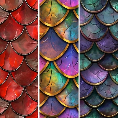 FOREVER CRAFTING UK Dragon Scales Fabric - 3 Medieval Designs! Metres/Fat/Long/Quarters- 100% Cotton