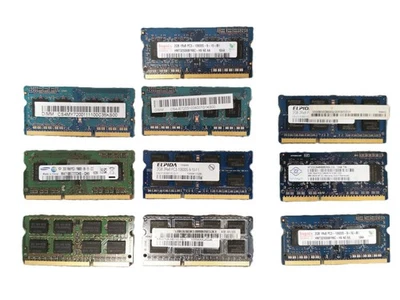 Notebook RAM Speicher Konvolut 10x DDR3 2 GB – Markenmix Samsung Elpida Hynix - Bild 1 von 3