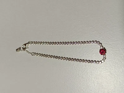 Pandora Rotes Funkelndes Rundes Pavé Tennisarmband (592403C01-18) - Bild 1 von 4