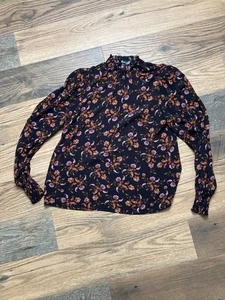 Blusa Sanctuary manica a sbuffo donna taglia M floreale manica lunga volant finto collo - Foto 1 di 5