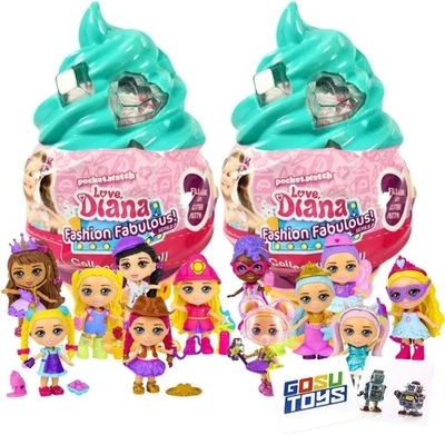 Love, Diana, Fashion Fabulous Series 2 Collectible 3.5 Inch Dolls Blind 2 Pack