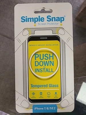 Simple Snap Screen Apple iPhone Protector Tempered Glass iPhone 7/8/SE2 - Image 1 of 2