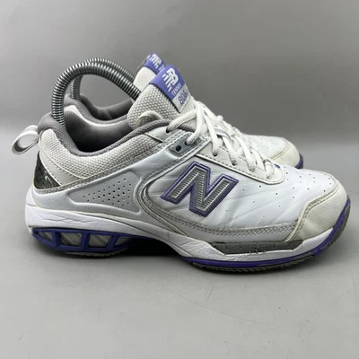 New Balance 806 Tennis Shoes Women Size 6.5 EE Wide White Purple Comfort Sneaker - Image 1 of 4