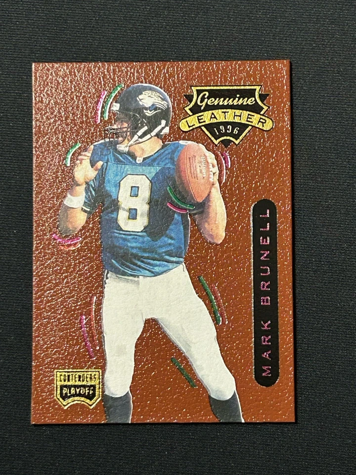 1996 Playoff Contenders Genuine Leather - Mark Brunell #90 Jax Jaguars - Image 1 of 2