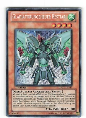 Yugioh GLADIATORUNGEHEUER BESTIARI , lcgx-de237 Secret Rare deutsch GD 1st - Bild 1 von 2