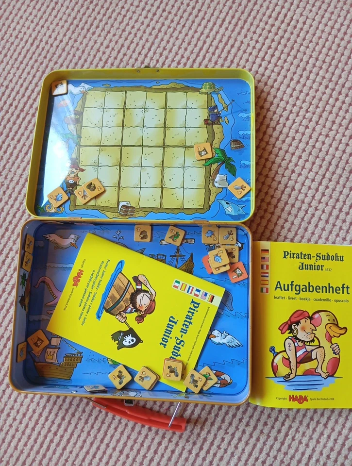 HABA 4632 Piraten Sudoku Junior Magnetisches Reisespiel Gesellschaftsspiel Spiel - Bild 1 von 1
