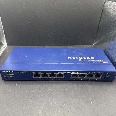 NETGEAR DS108 8 Port 10/100 MBPS Dual Speed Fast Ethernet Hub Without AC Adapter - Image 1 of 4