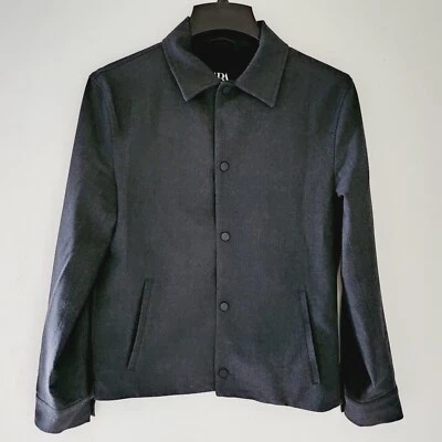 Blazer Zara Botones a Presión Mangas Largas Chaqueta Gris Oscuro Talla S Foto 1 de 4