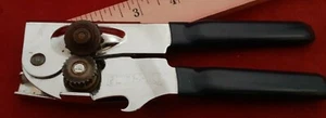 Vintage Swing-A-Way can opener with dark blue plastic handles EUC - Picture 1 of 5