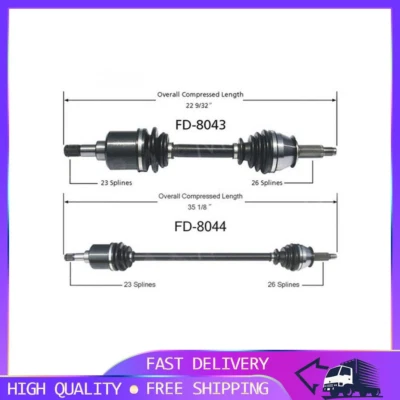 Juego de 2 ejes delanteros TrakMotive CV para Ford Escort EXP Tempo Mercury Topaz Foto 1 de 4