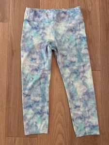 Athleta Girl Printed Cropped Leggings Size XL 88% Polyester 12% Lycra Spandex Mu - Picture 1 of 3