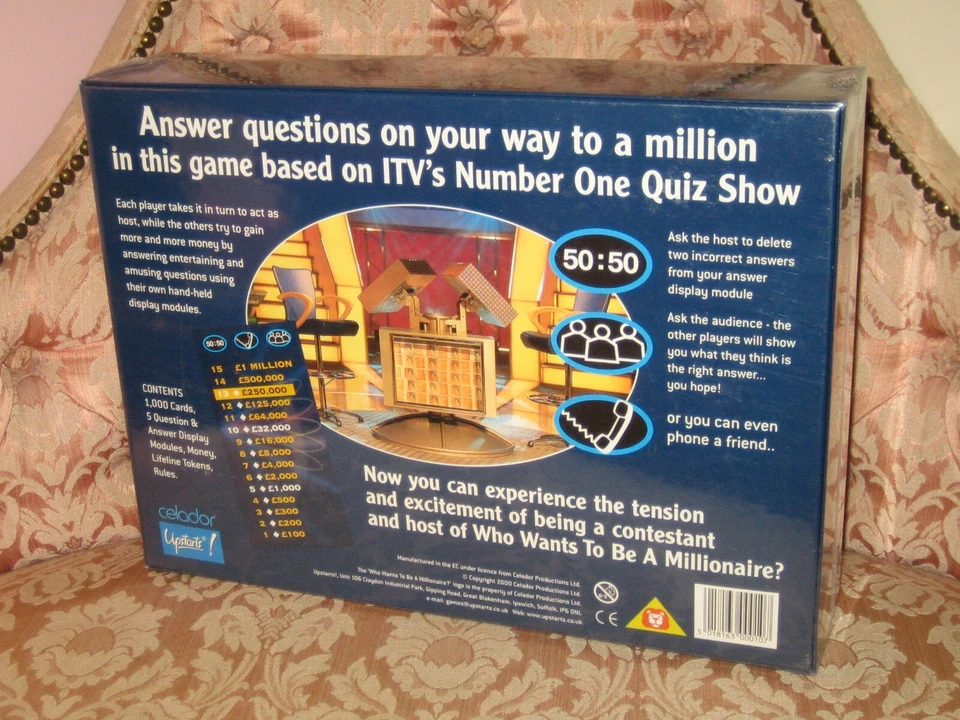 Who Wants to Be a Millionaire Board Game 12 Years 2000 Year Edition Complete