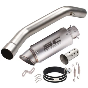 For Kawasaki Ninja ZX10R 2008-2020 Slip on System Exhaust Mid Pipe Muffler 2" - Picture 1 of 10