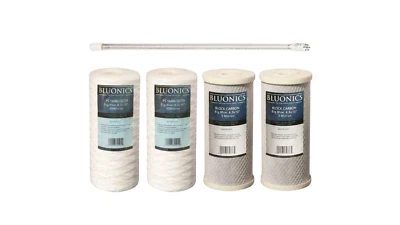 Replacement Filter Set for our Well Water System UV Bulb + Sediment & Carbon 10" - Image 1 of 2