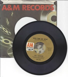 Joe Cocker High Time We Went / Black-Eyed Blues 45 RPM Tested Good - VG AM-1258 - Picture 1 of 2
