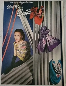 1944 Mujer Glentex Cuello Bufanda para Navidad Color Vintage Moda Anuncio - Imagen 1 de 1