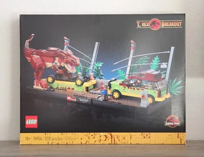 LEGO 76956 Jurassic Park T. rex Breakout Set Retired New Sealed Slightly Creased - Image 1 of 2