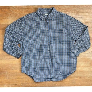 Vintage Plaid Oxford Shirt Plus Size 3X (24W) 1990s Button Down Collared Cotton - Picture 1 of 5