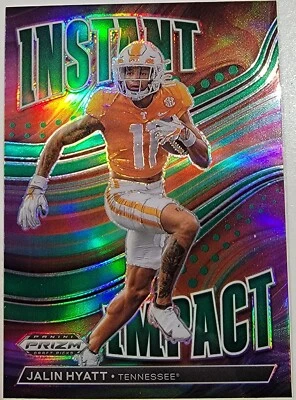 Jalin Hyatt 2023 Panini Prizm Draft Picks Instant Impact Prizm #II-12 - Image 1 of 2