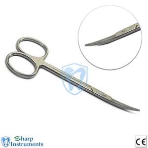 New Iris Scissor Curved 4.5" Dental Surgical Veterinary Shears Tissue Gum St>S - Picture 1 of 4