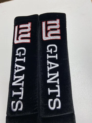 New York Giants  NFL Embroidered Seat Belt Pads Set of 2 In Package  C Cover