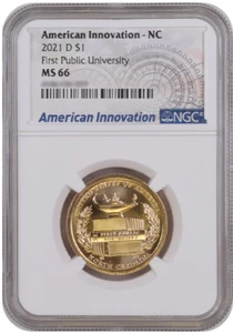 2021-D NGC MS66 NC First Public University Innovation Dollar (Registry) - Picture 1 of 2