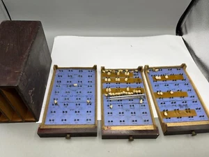 Vintage Tooth Wood Cabinet w/ Teeth Samples / Crowns - Salesman Sample / Display - Picture 1 of 6