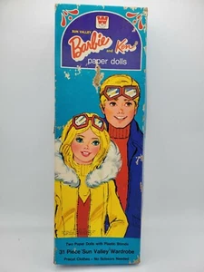 MUÑECAS DE PAPEL VINTAGE SUN VALLEY BARBIE AND KEN 1974 WHITMAN - Imagen 1 de 7