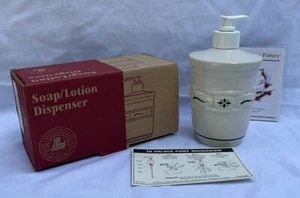 Longaberger Pottery Woven Traditions Soap Lotion Dispenser w/ Box Heritage Green - Picture 1 of 6