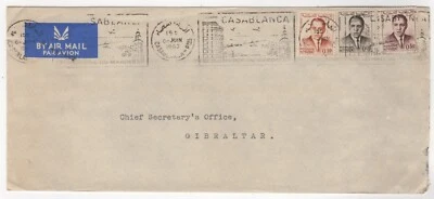 1963 Jun 6th. Air Mail. Casablanca to Gibralter. - Image 1 of 2