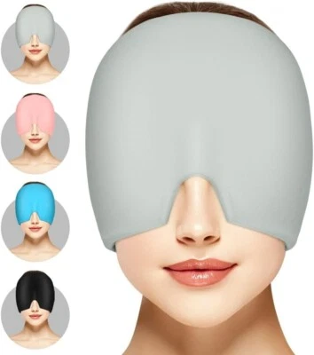 Migraine Relief Hat Headache, Hot Cold Therapy Gel Ice Cap For Relieve Pain - Image 1 of 4