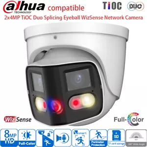 Dahua kompatible 8MP Panorama IP Kamera 180° TiOC Sound Licht Alarm USA - Bild 1 von 16