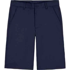 Nautica Twill Shorts Boys 18 Navy Zip Fly With Button Closure Flat Front Pockets - Picture 1 of 14