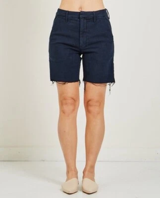 NUEVO CON ETIQUETAS Mother The Shaker Prep Corto Fray Corte 8” Entrepierna Carbono Azul Marino Talla 24 Foto 1 de 4