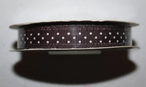 Stampin Up Retired CHOCOLATE CHIP SCALLOP DOTS Ribbon 10 yards 1/2" NEW Brown - Picture 1 of 3