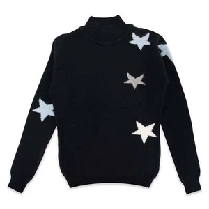 Hope Kids - Star Pattern Half Turtleneck Knitted Sweater - Picture 1 of 3