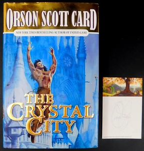*FIRMADA* Placa 2003 Tarjeta Orson Scott Verdadera primera edición THE CRYSTAL CITY HCDJ Sin leer - Imagen 1 de 11