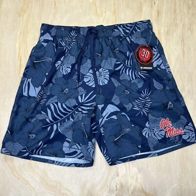 NUEVO XL Pantalones Cortos de Natación Ole Miss Rebels Colosseum The Dude Para Hombres Azul Foto 1 de 4