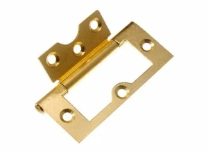100 x Schranktür bündige Scharniere EB Messing vergoldet Stahl 75 mm (3 Zoll) | Onestopd - Bild 1 von 1