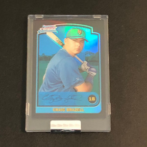2003 Bowman Chrome Blue Refractors #183 Craig Brazell  METS