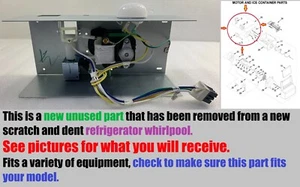 Whirlpool  refrigerator motor & Solenoid asy WP2152713 W11671282 🔵GENUINE - Picture 1 of 10