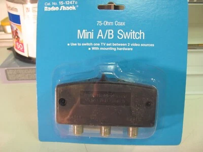 NOS Radio Shack 75 Ohm Coax A/B Switch. No. 15-1247B - Image 1 of 4