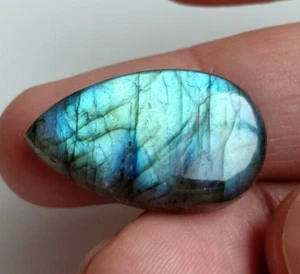 Top natürlicher blauer Farblabradorit Cabochon Edelstein beidseitig polierter Stein - Bild 1 von 4