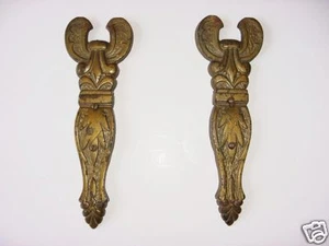 PLACAS HOLLYWOOD REGENCY HIERRO DOOR ACENTOS ART NOUVEAU - Imagen 1 de 6