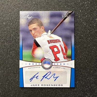 2013 Leaf Power Showcase JAKE ROSENBERG #PSA-JR1 Rookie AUTO /50 - BASEBALL CARD - Image 1 of 4