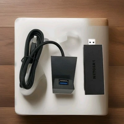 NETGEAR AC1200 Dual Band Smart WiFi USB Adapter - A6210100PAS With CD And Manual - Image 1 of 4