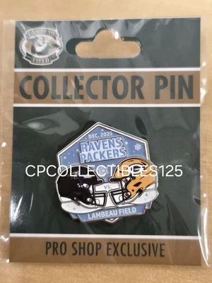 Baltimore Ravens VS Green Bay Packers Game day Pin 12/2025 Lambeau Field - Image 1 of 2