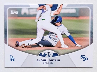 2024 Topps Shohei Ohtani 50/50 Collection SB# 29 Card #62 LA Dodgers 8/3/2024 - Image 1 of 3
