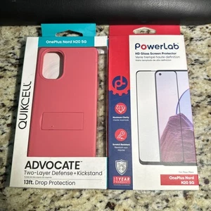 Bundle QUIKCELL ADVOCATE Protective Case for OnePlus Nord N20 5G - Pink Suede - Picture 1 of 2