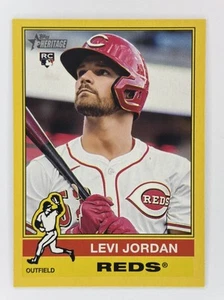 2025 Topps Heritage bordo giallo Levi Jordan RC #88 Reds Rookie - Foto 1 di 2